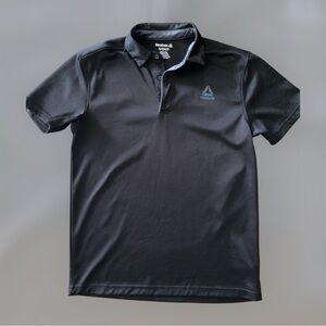 Reebok Black Performance Polo Shirt Athletic Design